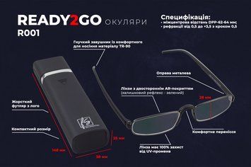 Готові окуляри Ready2Go, з футляром R001 R001 фото