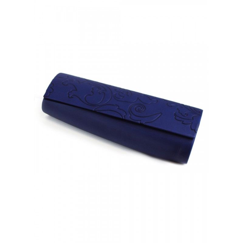 Синій футляр для окулярів з серветкою із мікрофібри Fashion Style F012