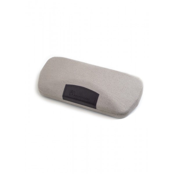 Сірий футляр для окулярів з серветкою із мікрофібри Fashion Style F013