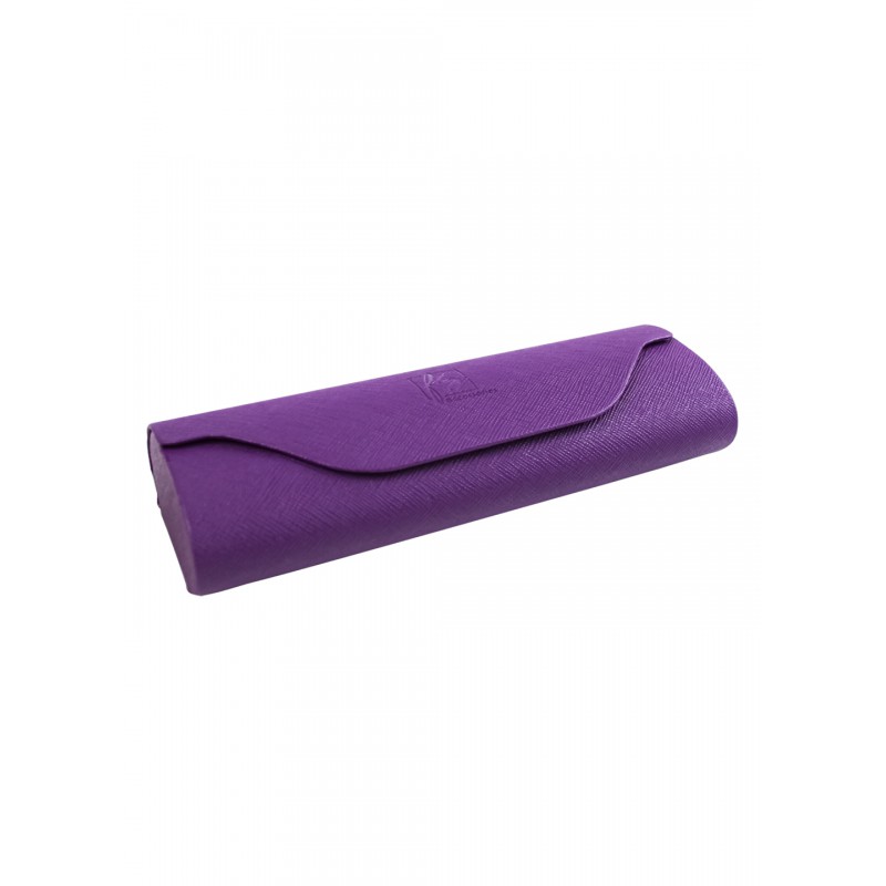 Фіолетовий Футляр для окулярів з серветкою із мікрофібри Fashion Style F020