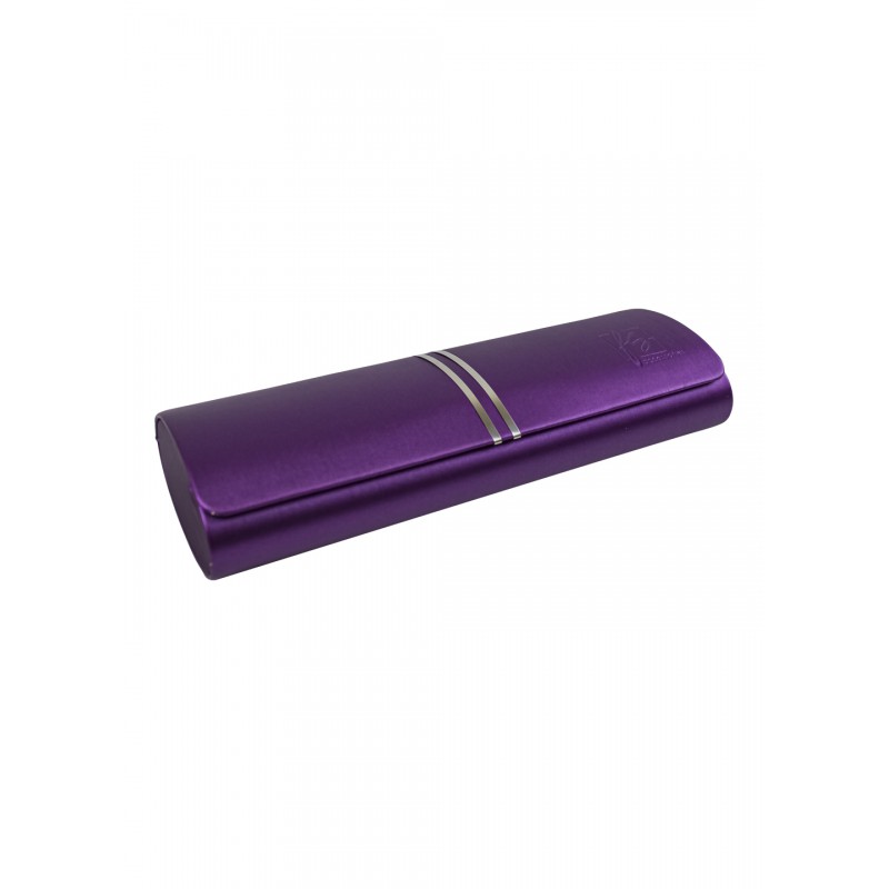 Фіолетовий футляр для окулярів з серветкою із мікрофібри Fashion Style F023