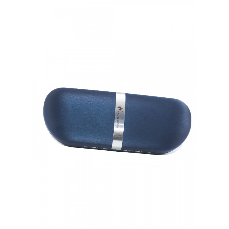 Синій футляр для окулярів з серветкою із мікрофібри Fashion Style F009