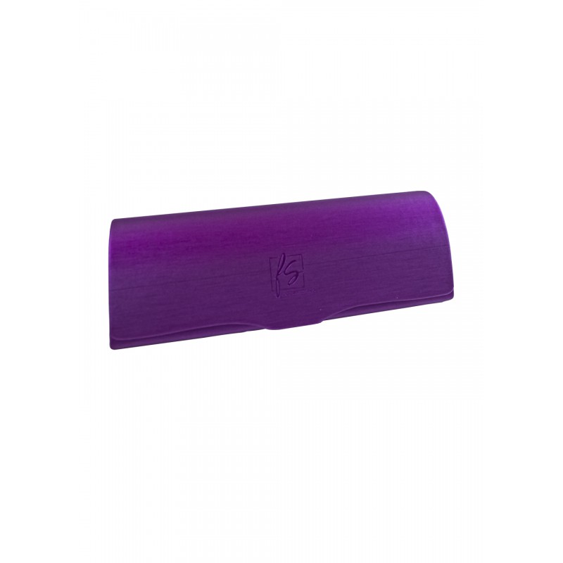 Фіолетовий футляр для окулярів з серветкою із мікрофібри Fashion Style F025